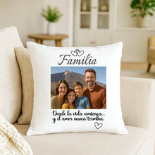 Carregar imagem no visualizador da galeria, Cojín Personalizado Donde la Vida Comienza - Imagina Y Compra