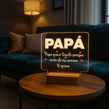 Carregar imagem no visualizador da galeria, Lámpara Papá con Frase - Imagina Y Compra