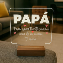 Carregar imagem no visualizador da galeria, Lámpara Papá con Frase - Imagina Y Compra