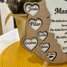 Carregar imagem no visualizador da galeria, Placa Mamá Silueta de madera - Imagina Y Compra