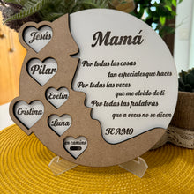 Carregar imagem no visualizador da galeria, Placa Mamá Silueta de madera - Imagina Y Compra