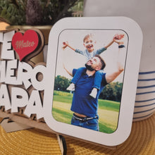 Cargar imagen en el visor de la galería, Te Quiero Papá con Foto Personalizada en madera - Imagina Y Compra
