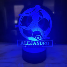 Carregar imagem no visualizador da galeria, Lámpara Balón Jugador de Fútbol Personalizada - Imagina Y Compra