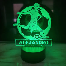 Carregar imagem no visualizador da galeria, Lámpara Balón Jugador de Fútbol Personalizada - Imagina Y Compra
