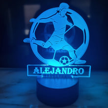 Carregar imagem no visualizador da galeria, Lámpara Balón Jugador de Fútbol Personalizada - Imagina Y Compra
