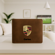 Cargar imagen en el visor de la galería, Cartera Marrón Personalizada de Coches Superdeportivos - Imagina Y Compra