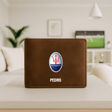 Cargar imagen en el visor de la galería, Cartera Marrón Personalizada de Coches Superdeportivos - Imagina Y Compra