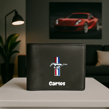 Cargar imagen en el visor de la galería, Cartera Negra Personalizada de Coches Superdeportivos - Imagina Y Compra
