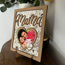 Cargar imagen en el visor de la galería, Cuadro Mamá Corazón Personalizado en madera - Imagina Y Compra
