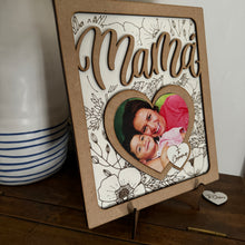 Cargar imagen en el visor de la galería, Cuadro Mamá Corazón Personalizado en madera - Imagina Y Compra
