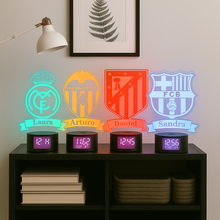 Carregar imagem no visualizador da galeria, Lámpara Despertador Fútbol Personalizada - Imagina Y Compra
