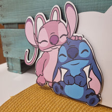 Carregar imagem no visualizador da galeria, Letrero Stich y Angel Personalizado en madera - Imagina Y Compra