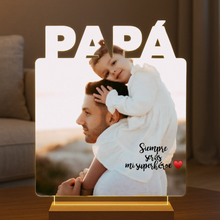 Cargar imagen en el visor de la galería, Lámpara Papá con Foto Personalizada - Imagina Y Compra