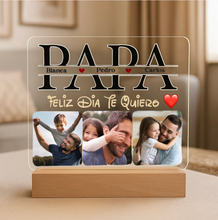 Carregar imagem no visualizador da galeria, Lámpara Papá 3 Fotos Personalizadas - Imagina Y Compra