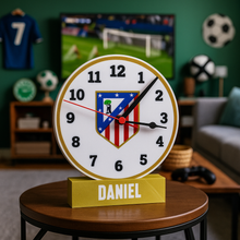 Carregar imagem no visualizador da galeria, Reloj de Mesa de Fútbol 3D Personalizado - Imagina Y Compra