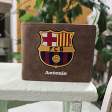 Cargar imagen en el visor de la galería, Cartera Fútbol Personalizada Marrón a Todo Color
