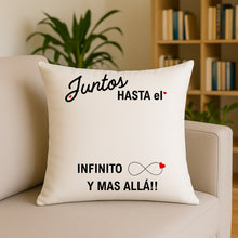 Cargar imagen en el visor de la galería, Cojín Personalizado Juntos hasta el infinito - Imagina Y Compra
