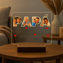 Load image into Gallery viewer, Lámpara Papá 4 Fotos Personalizadas - Imagina Y Compra

