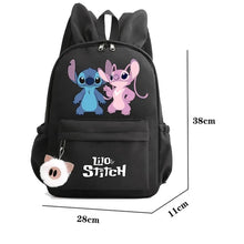 Load image into Gallery viewer, Mochila Lilo y Stitch con pom pom
