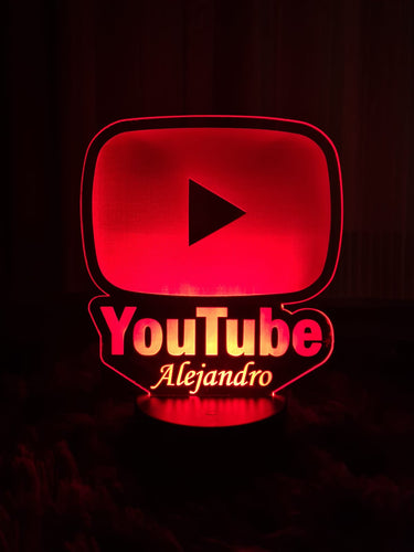 Lámpara Youtube Personalizada - Imagina Y Compra