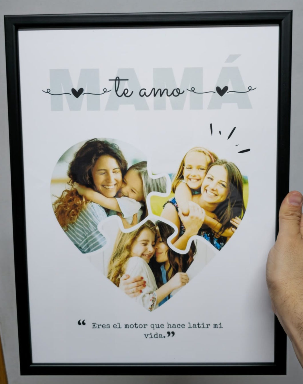 Cuadro decorativo Mamá Puzzle Corazón