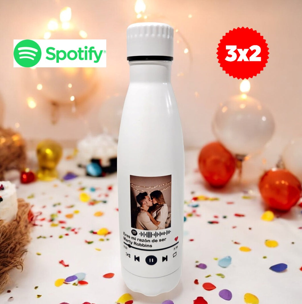 Botella Personalizada con Foto Spotify