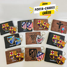 Carregar imagem no visualizador da galeria, Carteira de futebol personalizada marrom colorida 
