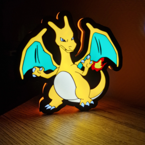 Lámpara Infantil Charizard 3D Personalizada - Imagina Y Compra