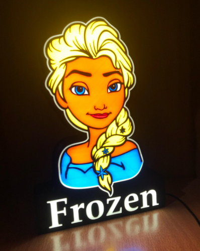Lámpara Infantil Frozen 3D - Imagina Y Compra