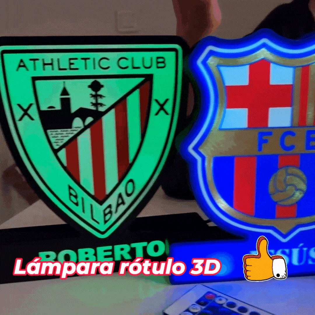 Lámpara Fútbol 3D Personalizada