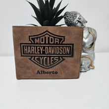 Load image into Gallery viewer, Harley-Davidson Black Personalized Wallet 
