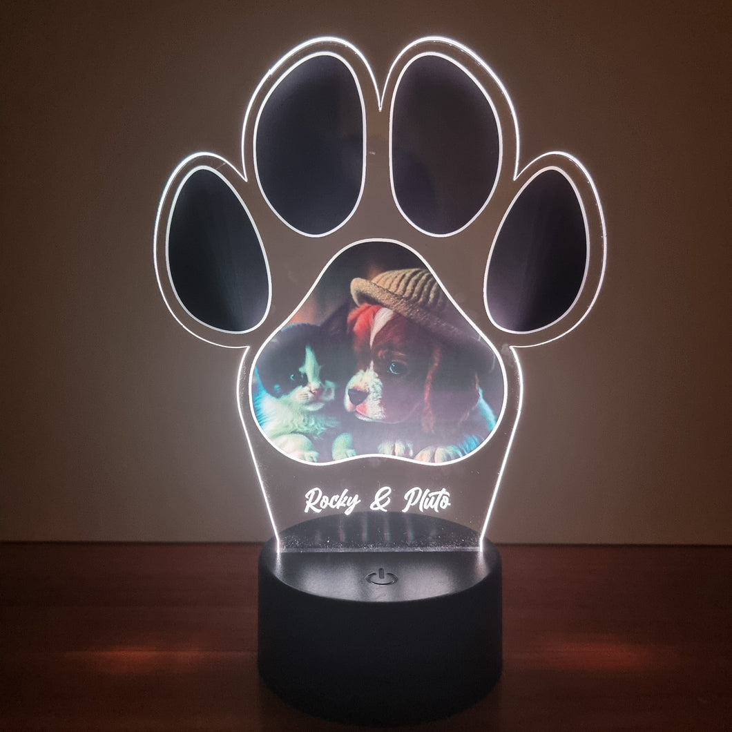 Lámpara Huella Mascota Personalizada - Imagina Y Compra