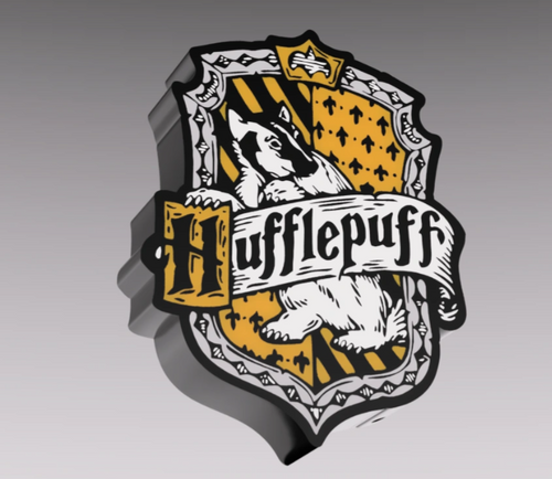Lámpara Infantil Hufflepuff 3D Personalizada - Imagina Y Compra