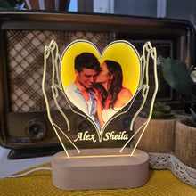 Load image into Gallery viewer, Personalized Heart in Hands Lamp 
