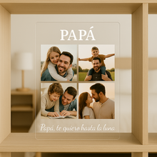 Carregar imagem no visualizador da galeria, Lámpara Papá 4 Fotos Personalizadas y Frase
