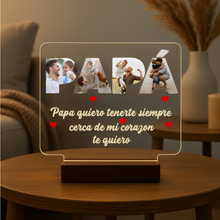 Load image into Gallery viewer, Lámpara Papá 4 Fotos Personalizadas - Imagina Y Compra
