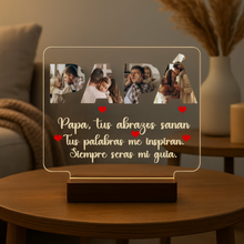 Load image into Gallery viewer, Lámpara Papá 4 Fotos Personalizadas - Imagina Y Compra
