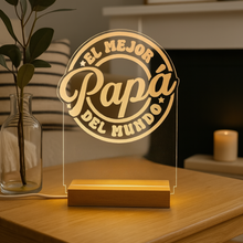 Cargar imagen en el visor de la galería, Lámpara Mejor Papá Personalizada - Imagina Y Compra
