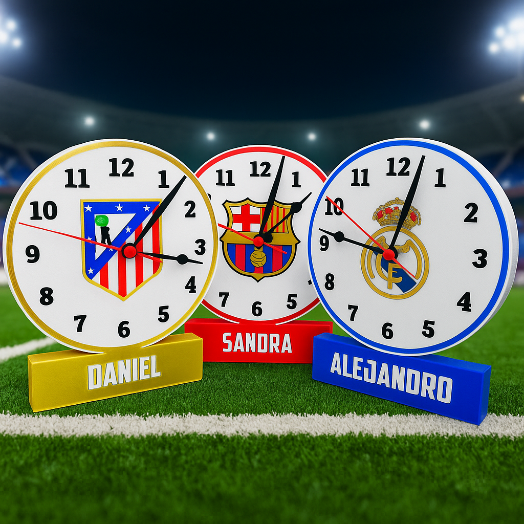 Reloj de Mesa de Fútbol 3D Personalizado