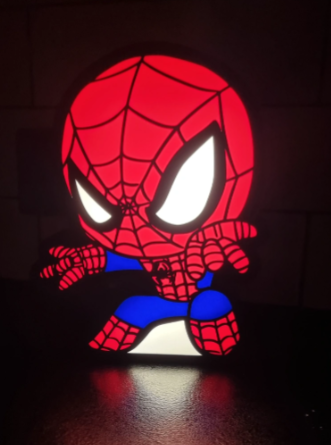 Lámpara Infantil Baby Spiderman 3D - Imagina Y Compra