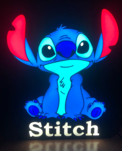 Lámpara Infantil Stitch 3D Personalizada - Imagina Y Compra